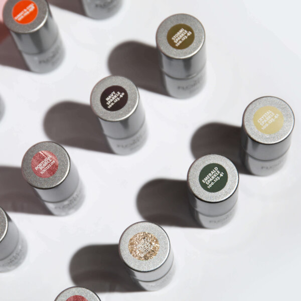 Compleet Assortiment Glittergelpolish, 12 x 10 ml.