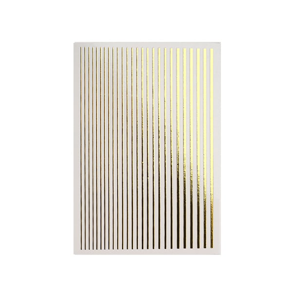 Nail Art Sticker Gold Stripes