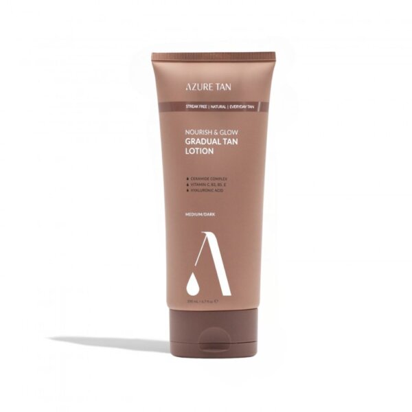 Azure Tan Nourish & Glow Gradual Tanning Lotion Medium/Dark 200ml